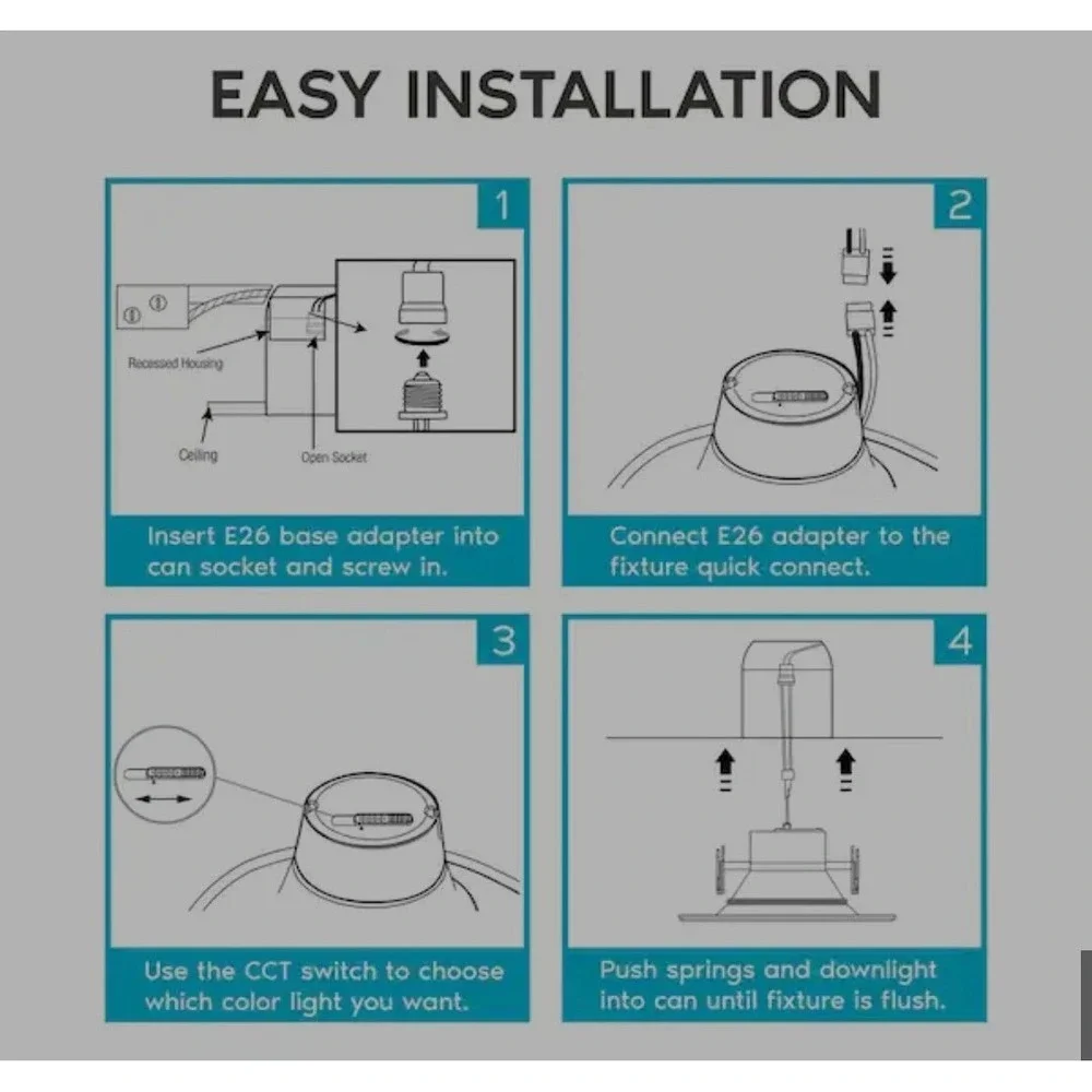 Luxrite LR23796 ‎ Downlight Round 5-6